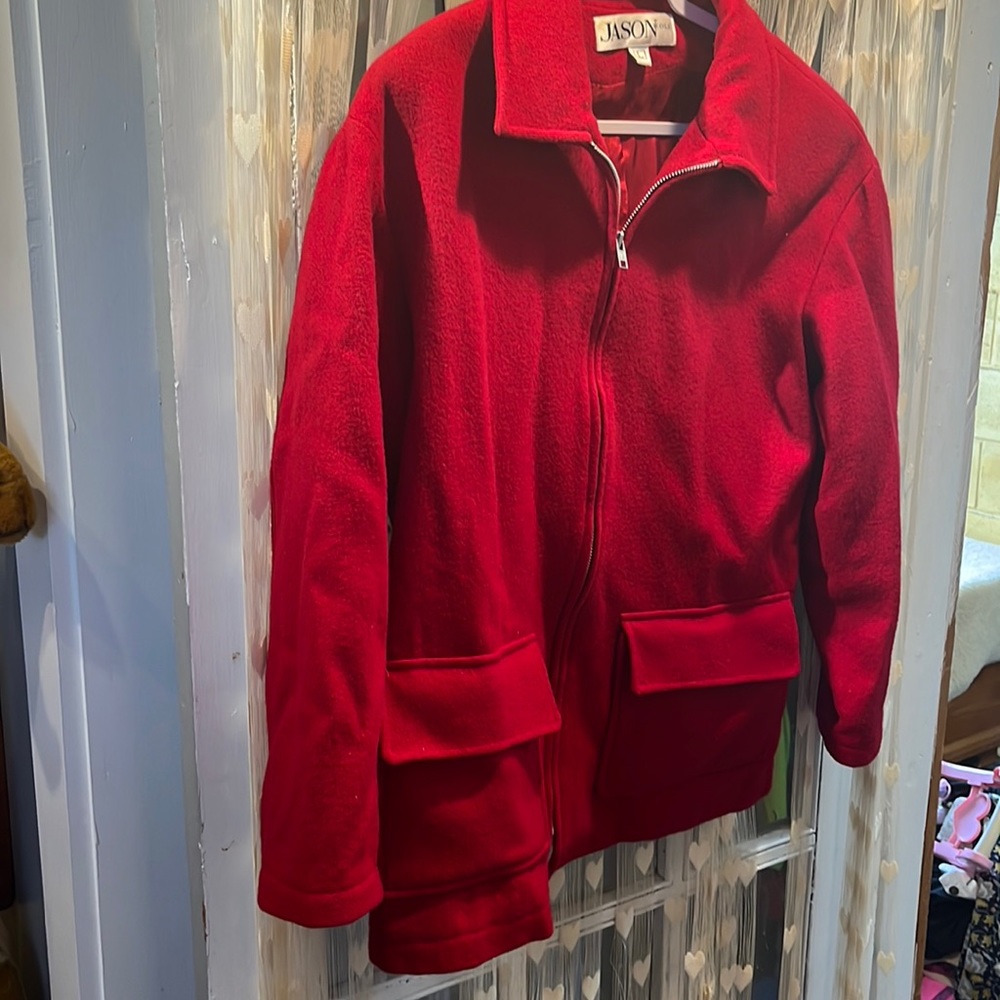 Jason Kole size L red wool jacket